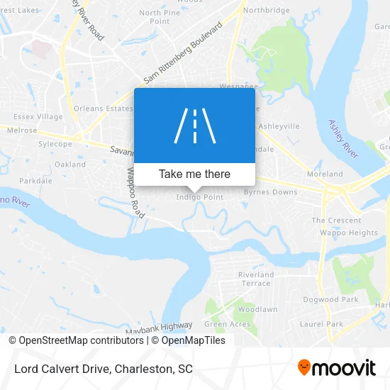 Lord Calvert Drive map