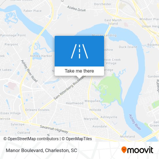 Manor Boulevard map