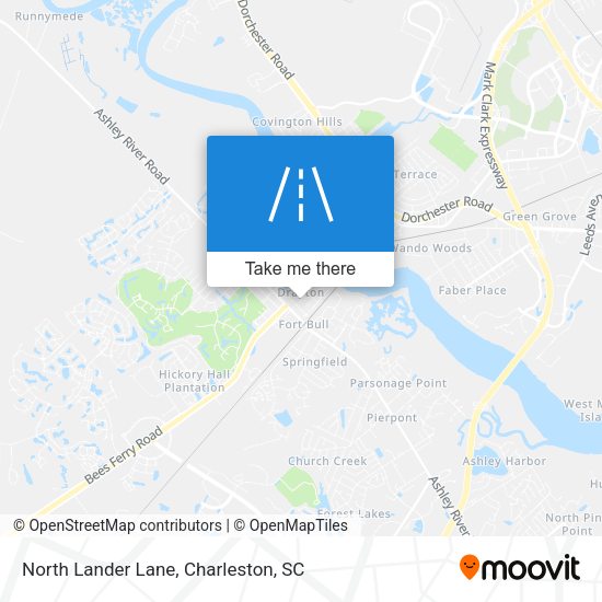 North Lander Lane map