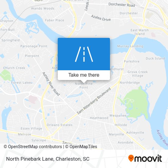 North Pinebark Lane map