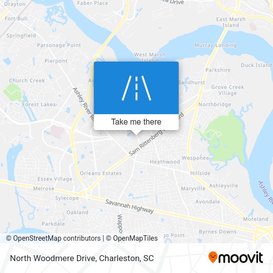 North Woodmere Drive map