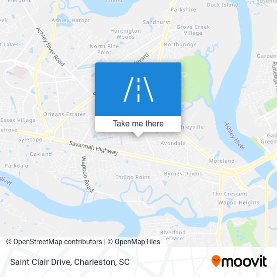 Saint Clair Drive map