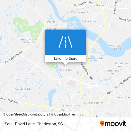 Saint David Lane map