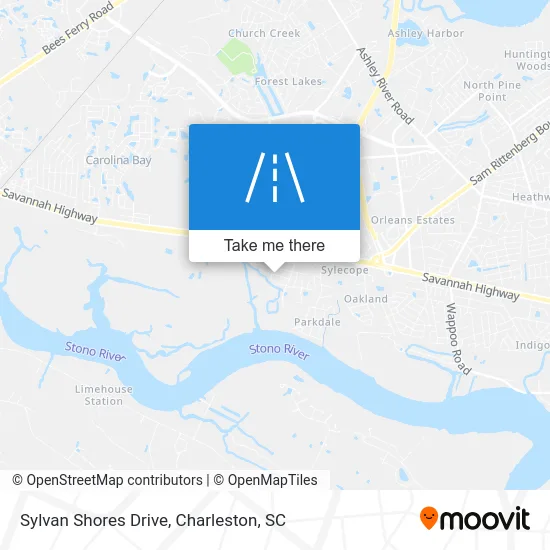Sylvan Shores Drive map