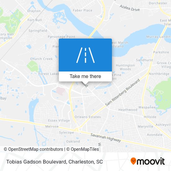 Mapa de Tobias Gadson Boulevard