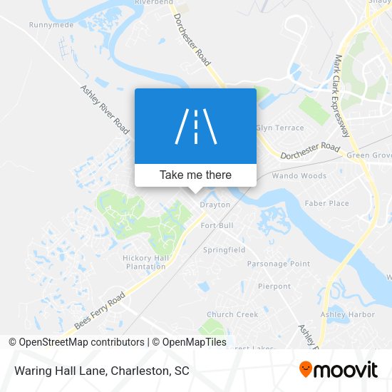 Waring Hall Lane map