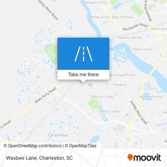 Wasbee Lane map