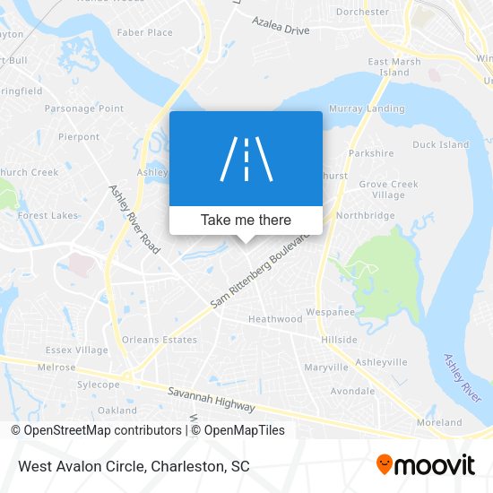 West Avalon Circle map