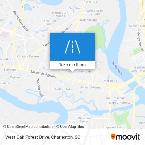 West Oak Forest Drive map
