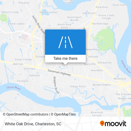 White Oak Drive map