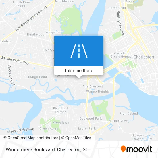 Windermere Boulevard map