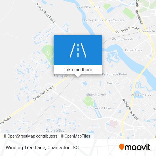 Mapa de Winding Tree Lane