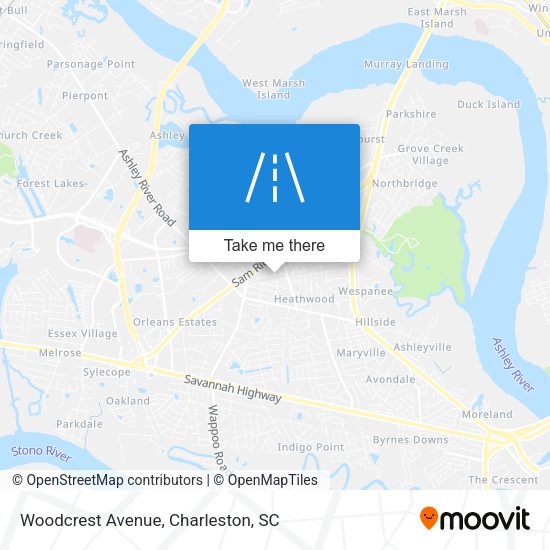 Woodcrest Avenue map