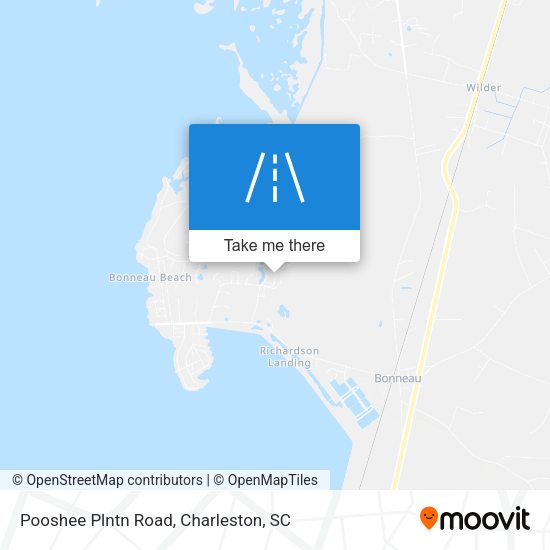 Pooshee Plntn Road map