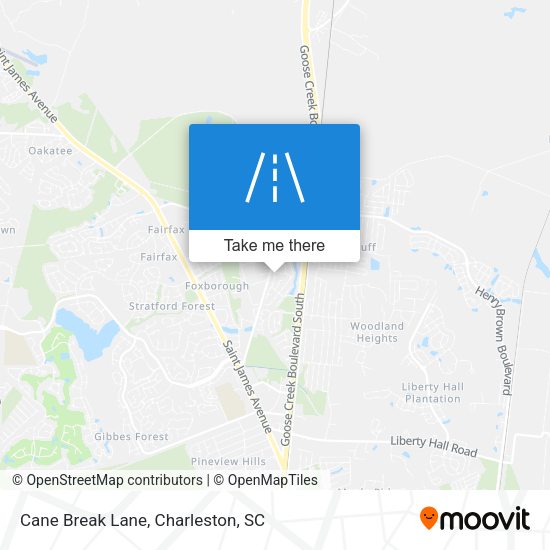 Cane Break Lane map