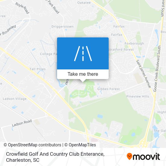Crowfield Golf And Country Club Enterance map