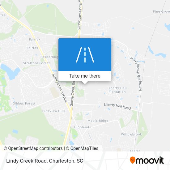 Mapa de Lindy Creek Road