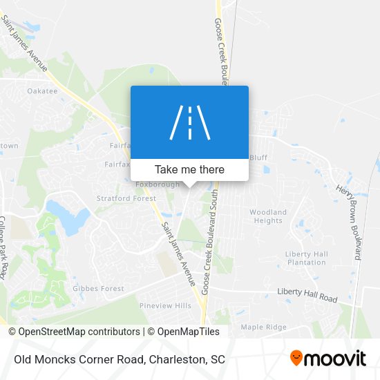 Old Moncks Corner Road map