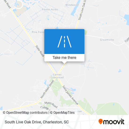 South Live Oak Drive map