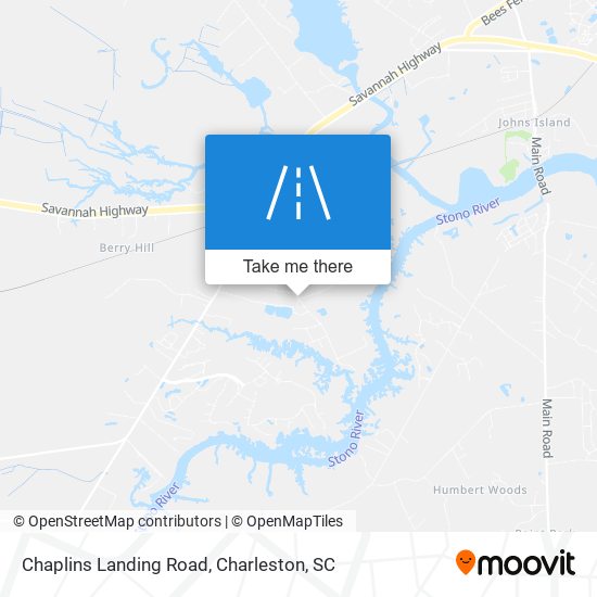 Chaplins Landing Road map