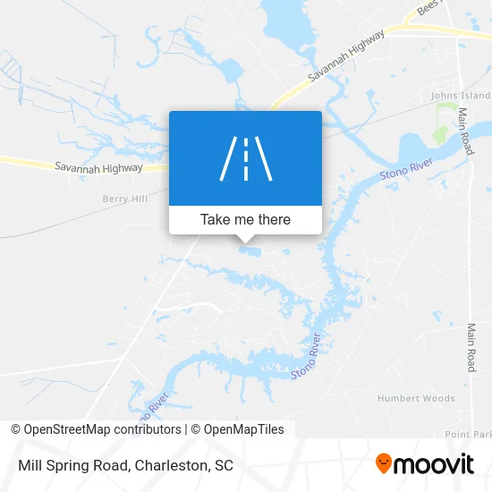 Mill Spring Road map