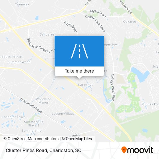 Cluster Pines Road map