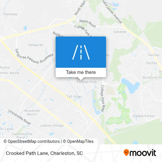 Crooked Path Lane map