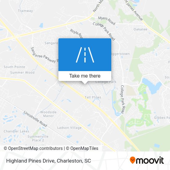 Highland Pines Drive map