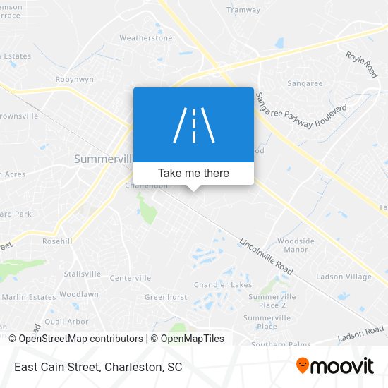 East Cain Street map