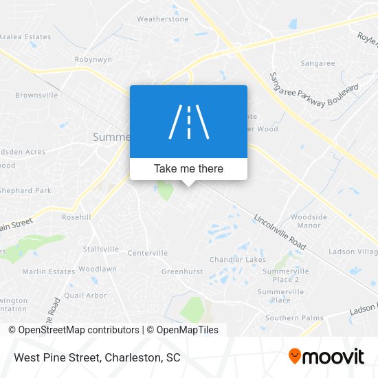 West Pine Street map