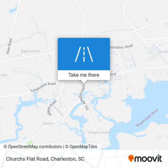 Churchs Flat Road map