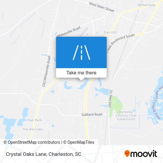 Mapa de Crystal Oaks Lane