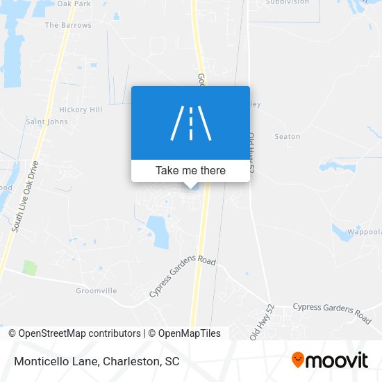 Monticello Lane map