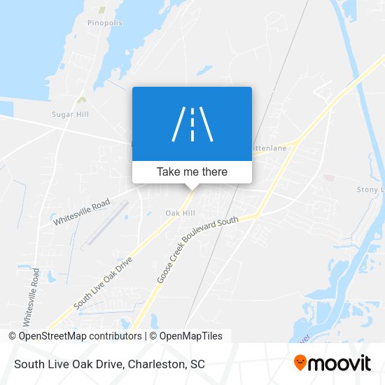 South Live Oak Drive map