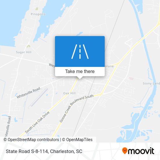 State Road S-8-114 map