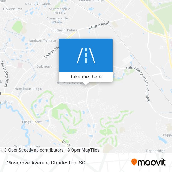 Mapa de Mosgrove Avenue
