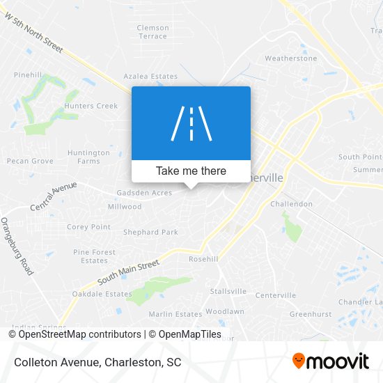 Colleton Avenue map
