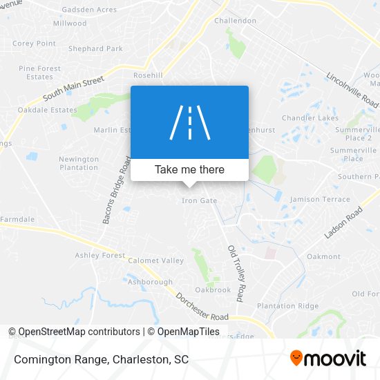 Mapa de Comington Range