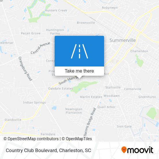 Country Club Boulevard map
