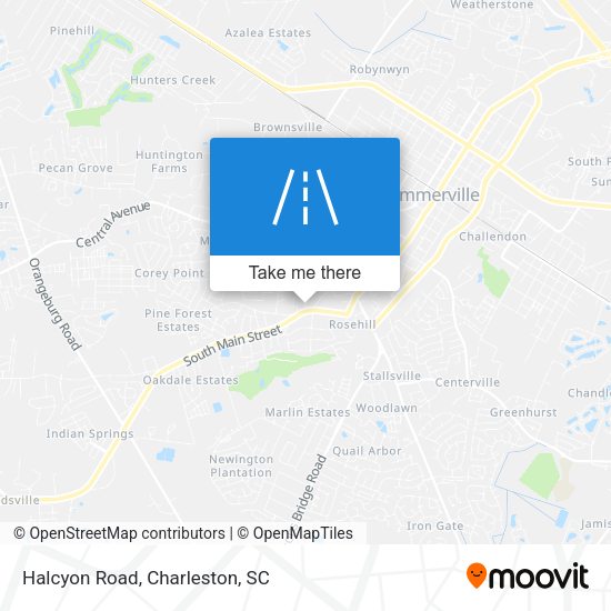 Mapa de Halcyon Road