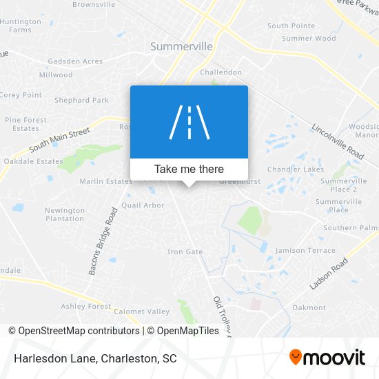 Mapa de Harlesdon Lane