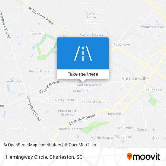Hemingway Circle map