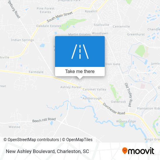 Mapa de New Ashley Boulevard