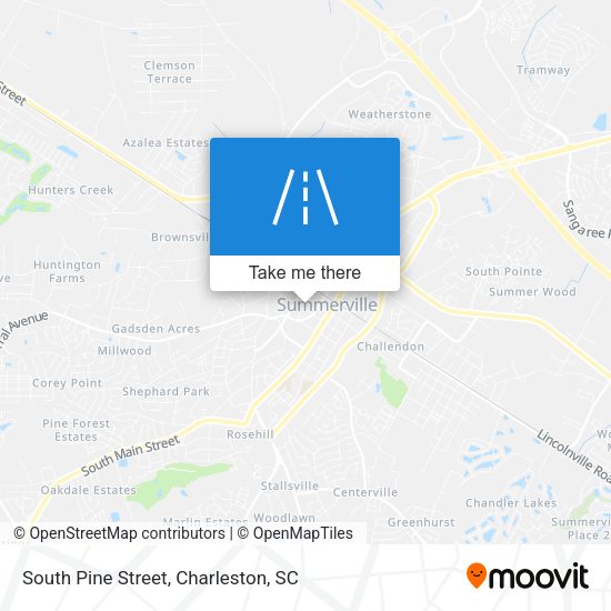 South Pine Street map