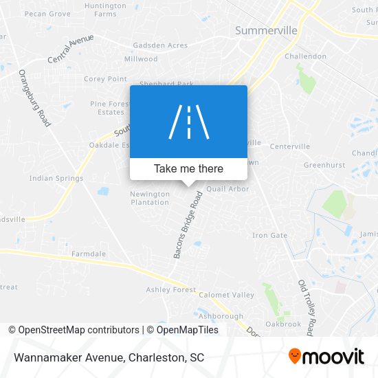 Wannamaker Avenue map