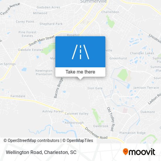 Wellington Road map