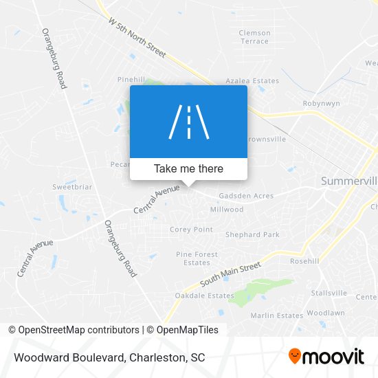 Mapa de Woodward Boulevard