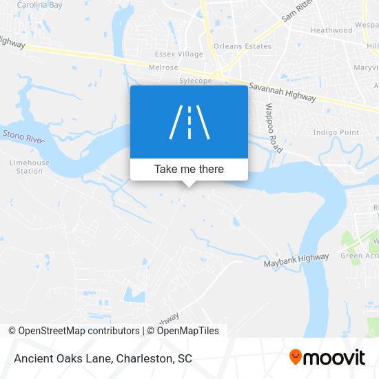 Ancient Oaks Lane map