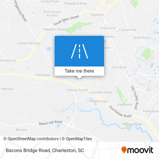 Bacons Bridge Road map