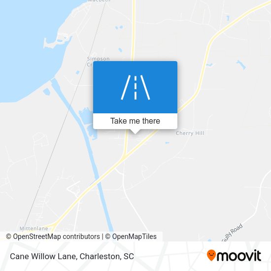 Cane Willow Lane map